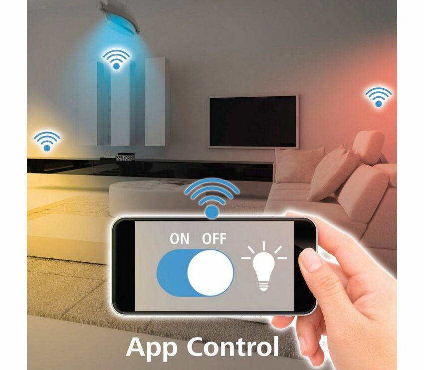 Hama Smarte LED-Leuchte »10W, dimmbar, kein Hub nötig«, gesteuert via Alexa/Google/App, E27, Weiß-Lampen-Ideen für dein Zuhause von Home Trends