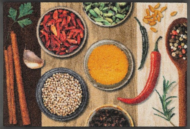 Fußmatte »Hot Spices«, wash+dry by Kleen-Tex, rechteckig, Höhe 9 mm, Schmutzfangmatte, Motiv Gewürze, rutschhemmend, In- und Outdoor geeignet, waschbar-Fußmatten-Inspirationen