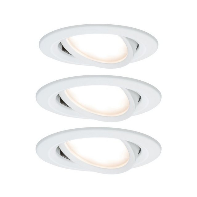 Paulmann LED Einbaustrahler »Nova rund 3x6,5W Weiß matt schwenkbar«-Lampen-Inspirationen