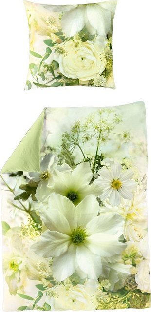Wendebettwäsche »Green Flower«, BIERBAUM, Digitaldruck-Bettwäsche-Inspirationen