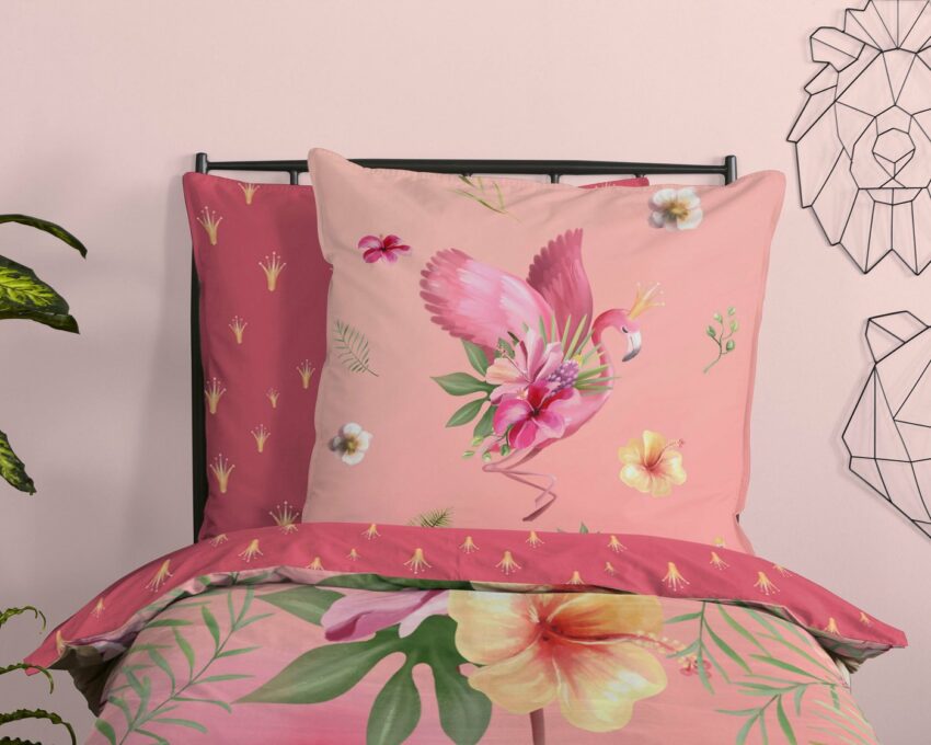 Kinderbettwäsche »Queen«, good morning, mit Flamingo-Bettwäsche-Ideen für dein Zuhause von Home Trends