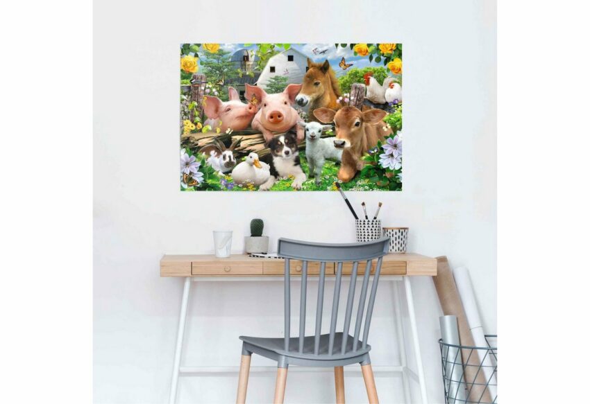 Reinders! Poster »Bauernhoftiere Niedlig - Fröhlich«, (1 Stück)-Bilder-Ideen für dein Zuhause von Home Trends