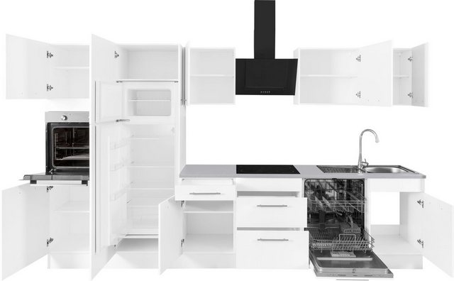 wiho Küchen Küchenzeile »Ela«, ohne E-Geräte, Breite 340 cm, Soft-Close-Funktion, höhenverstellbare Füße-Küchenzeilen-Inspirationen