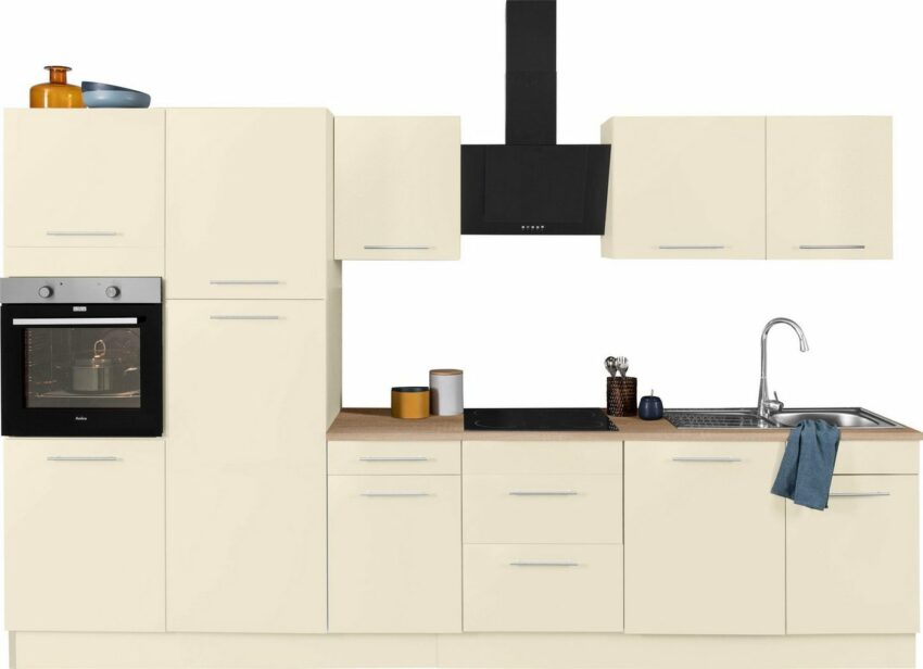 wiho Küchen Küchenzeile »Ela«, mit E-Geräten, Breite 340 cm, Soft-Close-Funktion, höhenverstellbare Füße-Küchenzeilen-Ideen für dein Zuhause von Home Trends