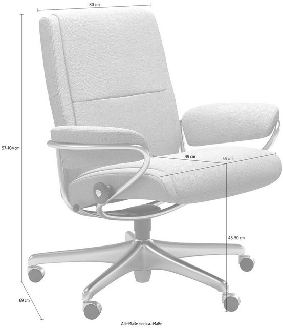 Stressless® Relaxsessel »Paris«, Low Back, mit Home Office Base, Gestell Chrom-Sessel-Inspirationen