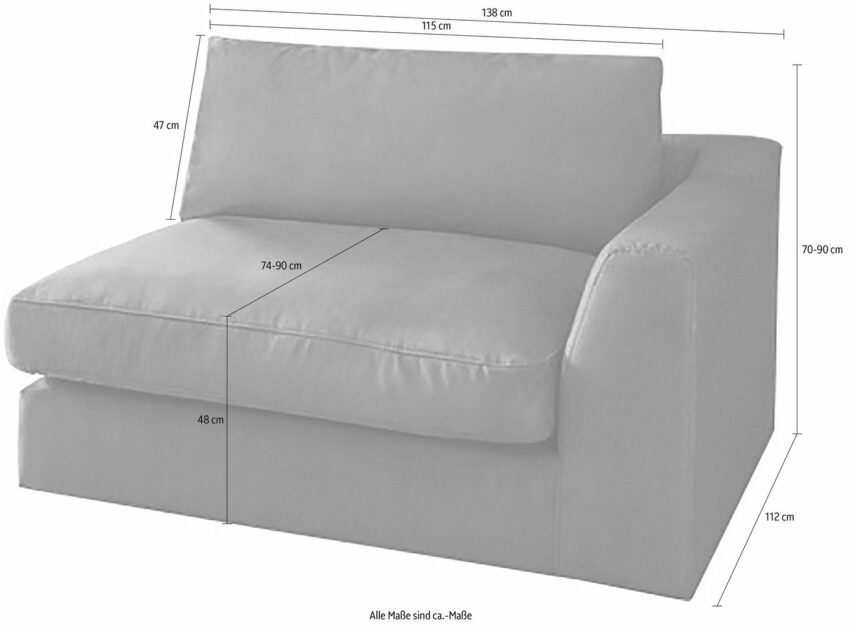 sit&more Sofa, Breite 138 cm, mit Armlehne-Sofas-Ideen für dein Zuhause von Home Trends