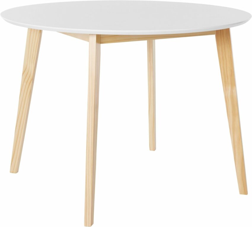 INOSIGN Esstisch »Cody«, mit Beinen aus massiver Kiefer, runde MDF-Tischplatte, in 2 verschiedenen Farbvarianten-Tische-Ideen für dein Zuhause von Home Trends