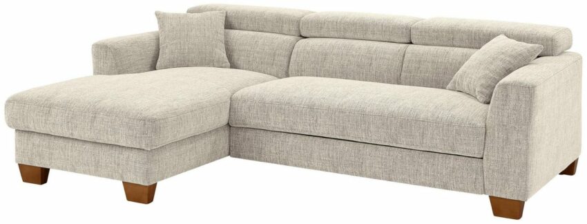 Home affaire Ecksofa »Steve«, mit Kopfteilverstellung, wahlweise mit Bettfunktion + Bettkasten, incl. Zierkissen-Sofas-Ideen für dein Zuhause von Home Trends