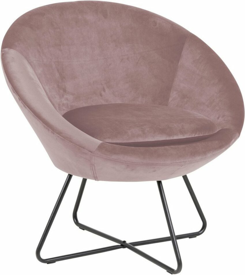 andas Loungesessel »Chalmar«, mit weichem altrosafarbenen Velvetbezug und schönen Metallbeinen-Sessel-Ideen für dein Zuhause von Home Trends
