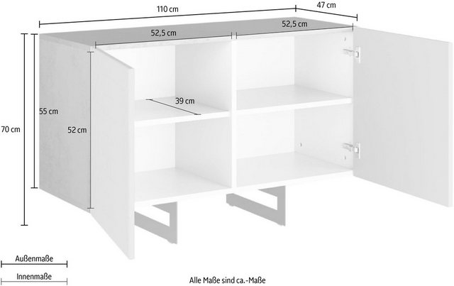 DIVENTA Sideboard »ITACA«, Breite 110 cm-Sideboards-Inspirationen