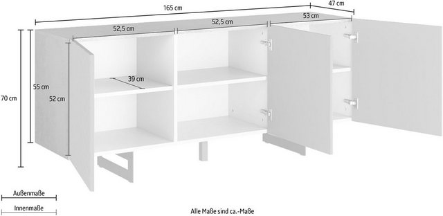 DIVENTA Sideboard »KORFU«, Breite 165 cm-Sideboards-Inspirationen