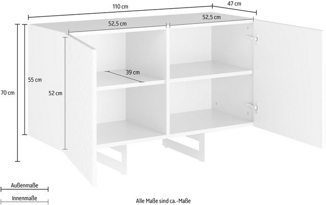 DIVENTA Sideboard »KORFU«, Breite 110 cm-Sideboards-Inspirationen