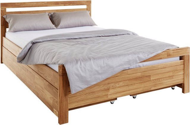 andas Einzelbett »Bergdis« (3-St), aus massivem Eichenholz, in diversen Breiten, mit 1 oder 2 Bettkästen-Betten-Inspirationen