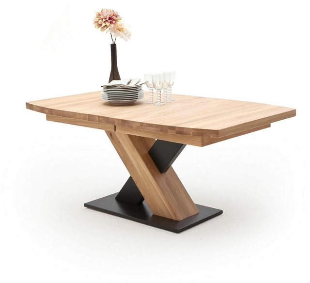 MCA furniture Esstisch »Mendoza«, Esstisch Bootsform mit X-Säule, ausziehbar-Tische-Inspirationen