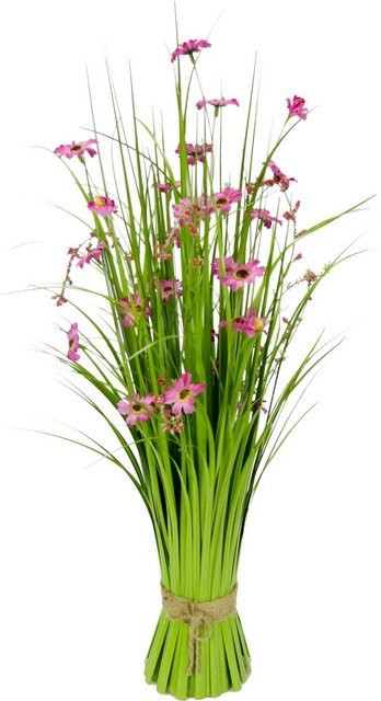 Kunstgras Gras, I.GE.A., Höhe 65 cm, Grasbund mit Blüten-Kunstpflanzen-Inspirationen