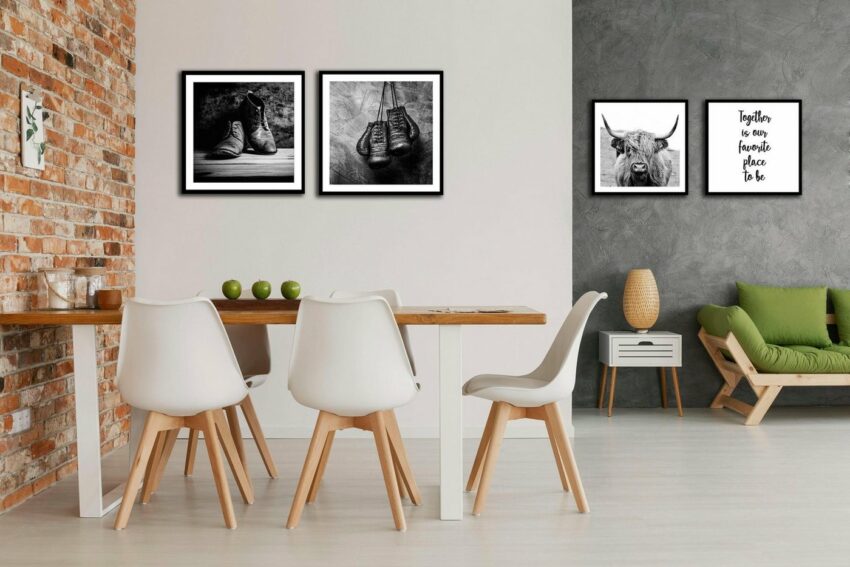 Spiegelprofi GmbH Bild »Boxhandschuhe«, mit Rahmen-Bilder-Ideen für dein Zuhause von Home Trends