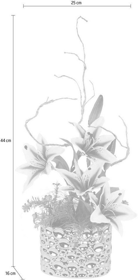 Kunstpflanze Lilien, I.GE.A., Höhe 44 cm, Arrangement im Topf-Kunstpflanzen-Ideen für dein Zuhause von Home Trends