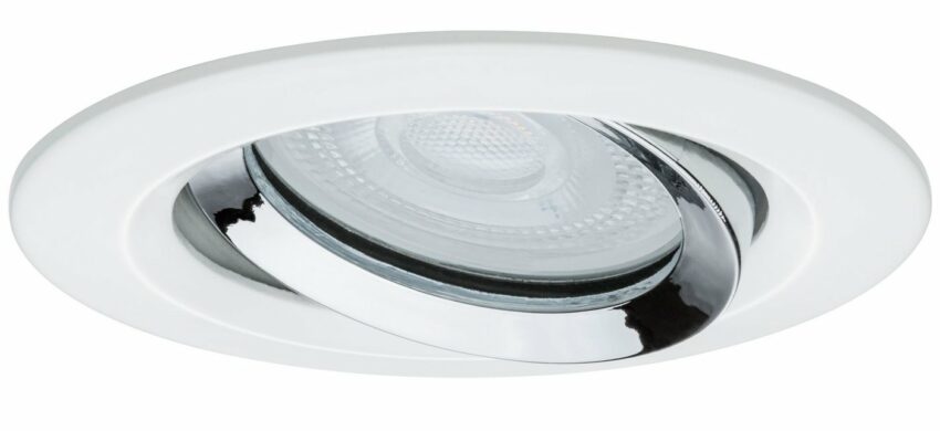 Paulmann LED Einbaustrahler »dimmbar schwenkbar rund GU10 Weiß matt Chrom 1x6W Nova Plus«-Lampen-Ideen für dein Zuhause von Home Trends