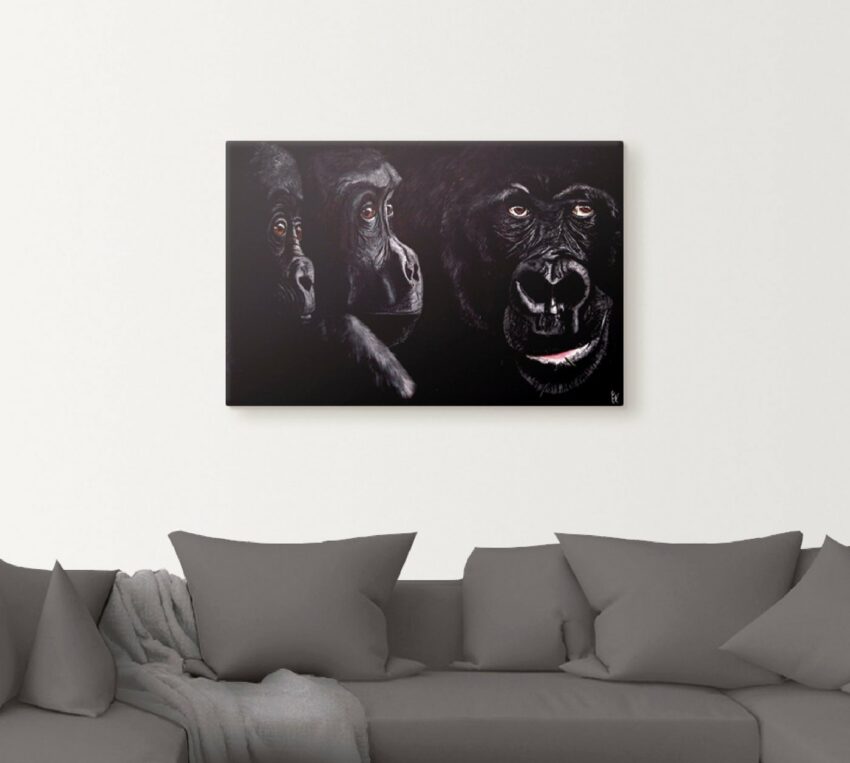 Artland Wandbild »Gorillas«, Wildtiere (1 Stück), in vielen Größen & Produktarten - Alubild / Outdoorbild für den Außenbereich, Leinwandbild, Poster, Wandaufkleber / Wandtattoo auch für Badezimmer geeignet-Bilder-Ideen für dein Zuhause von Home Trends