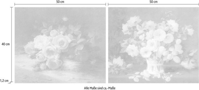 DELAVITA Bild »BURES / Blumen in Vase / Rosenstrauch«-Bilder-Inspirationen