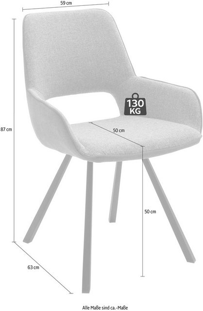 MCA furniture 4-Fußstuhl »Parana« (Set, 2 Stück), Stuhl belastbar bis 120 Kg-Stühle-Inspirationen