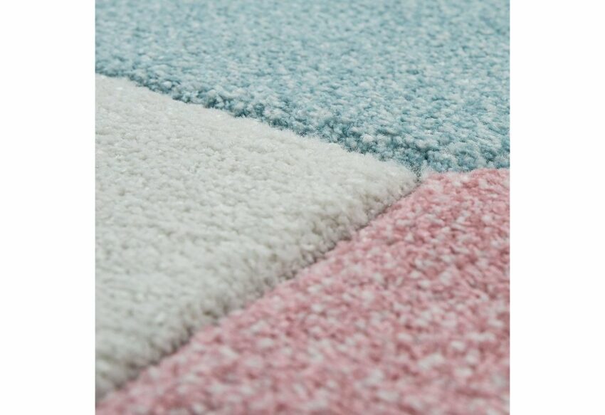 Teppich »Mia 300«, Paco Home, rechteckig, Höhe 17 mm, Kurzflor, Uni-Farben mit Bordüre, Pastell-Farben, ideal im Flur & Schlafzimmer-Teppiche-Ideen für dein Zuhause von Home Trends