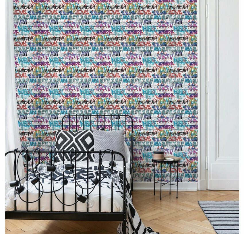 Art for the home Papiertapete »Graffiti«, (1 St), Bunt - 10mx53cm-Tapeten-Ideen für dein Zuhause von Home Trends