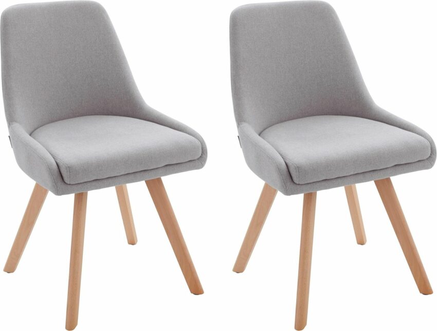 INOSIGN Stuhl »Dilla« (Set, 2 Stück), im 1er und 2er Set erhältlich, aus pflegeleichtem Webstoff Bezug und massiven Eichenholzbeinen, Sitzhöhe 48 cm-Stühle-Ideen für dein Zuhause von Home Trends