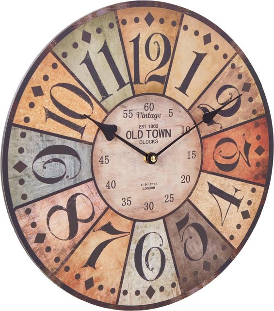 DELAVITA Wanduhr »Old Town Arabic« (rund, Ø 34 cm, Vintage-Look)-Uhren-Inspirationen