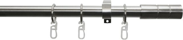 Gardinenstange »Set Metall«, GARDINIA, 1-läufig, Fixmaß, 19 mm, Serie Zylinder-Gardinenstangen-Inspirationen