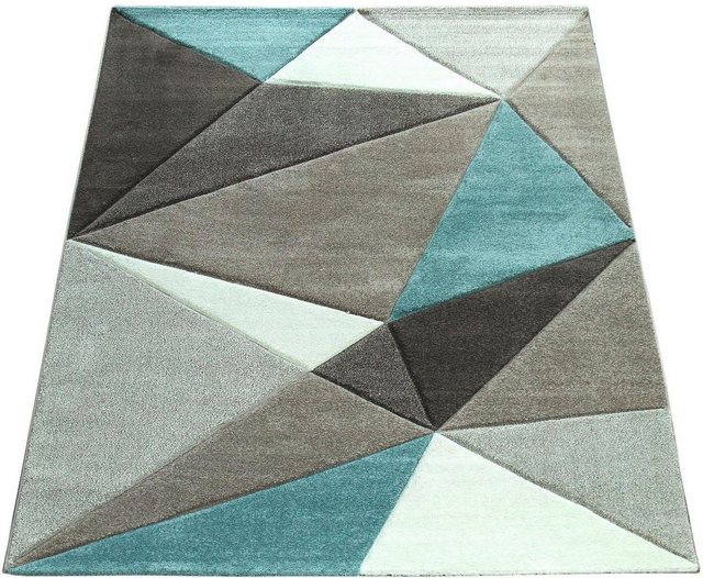 Teppich »Lara 237«, Paco Home, rechteckig, Höhe 18 mm, Kurzflor, modernes geometrisches Design, handgefertigter Konturenschnitt, ideal im Wohnzimmer & Schlafzimmer-Teppiche-Inspirationen