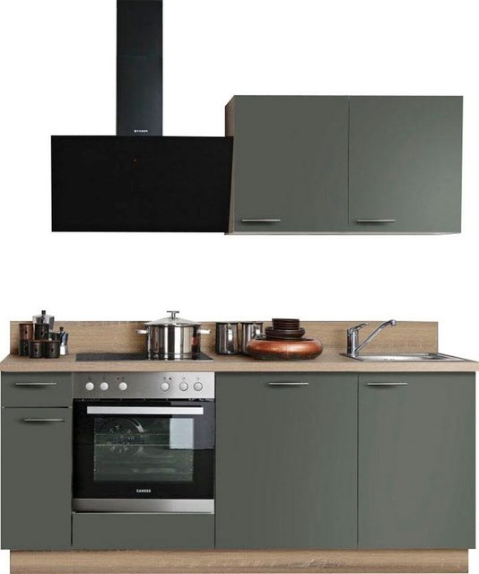 Express Küchen Küchenzeile »Scafa«, mit E-Geräten, vormontiert, mit Vollauszug und Soft-Close-Funktion, Stellbreite 200 cm-Küchenzeilen-Inspirationen