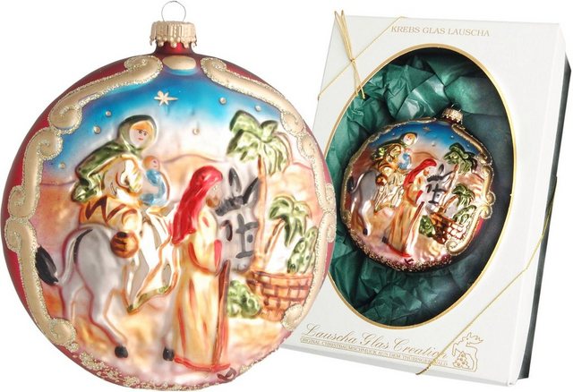 Krebs Glas Lauscha Weihnachtsbaumkugel »Reise nach Bethlehem« (1 Stück), mundgeblasen-Weihnachtskugeln-Inspirationen