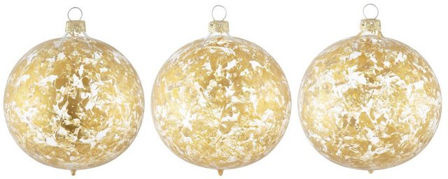 Leonique Weihnachtsbaumkugel »Opulent« (3 Stück), mundgeblasen und handdekoriert-Weihnachtskugeln-Inspirationen