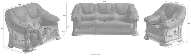 Premium collection by Home affaire Polstergarnitur »Grizzly«, (Set, 3-tlg)-Sofas-Inspirationen