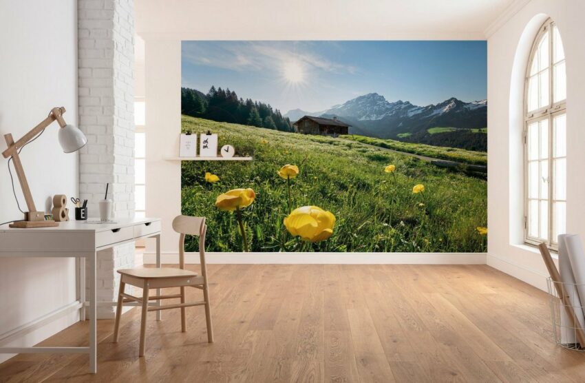 Komar Fototapete »Alpenglück«, glatt, mehrfarbig, natürlich, bedruckt, (8 St)-Tapeten-Ideen für dein Zuhause von Home Trends