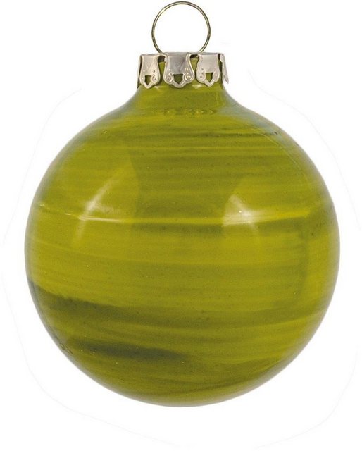 Thüringer Glasdesign Weihnachtsbaumkugel »Holzoptik« (8 Stück), Ø 6 cm, handdekoriert, Made in Germany-Weihnachtskugeln-Inspirationen