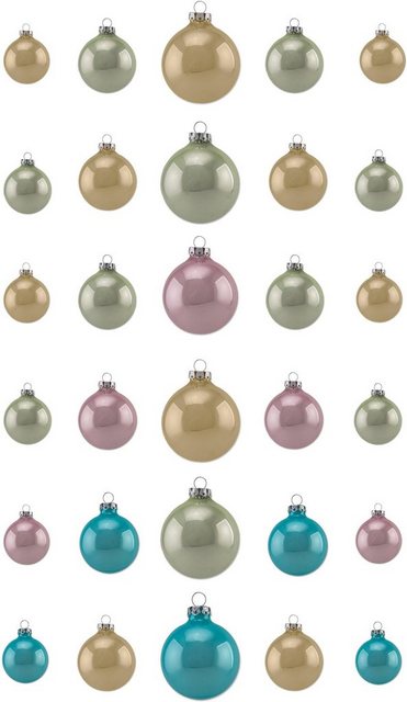 Thüringer Glasdesign Weihnachtsbaumkugel »Pastell« (30 Stück), Made in Germany-Weihnachtskugeln-Inspirationen