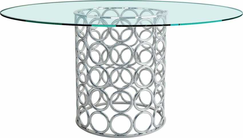Leonique Esstisch »Mary«, runde Glasplatte mit modernem Chromgestell, in Handarbeit gefertigt-Tische-Ideen für dein Zuhause von Home Trends