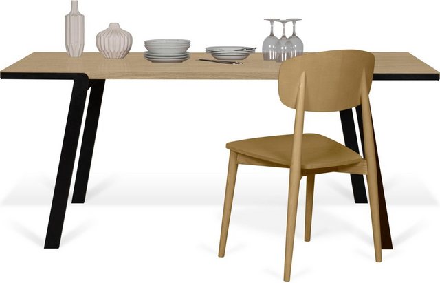 TemaHome Esstisch »Drift«, mit schöner Holzoberfläche und schwarzen Metallbeinen, in zwei unterschiedlichen Holzfarbvarianten-Tische-Inspirationen