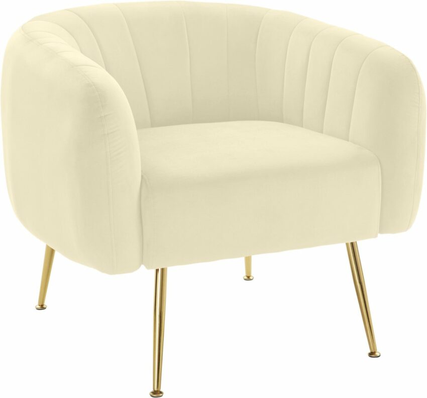Leonique Sessel »Leie«, aus schönem weichen Velvet Bezug, mit goldfarbenen Metallbeinen, Sitzhöhe 44 cm-Sessel-Ideen für dein Zuhause von Home Trends
