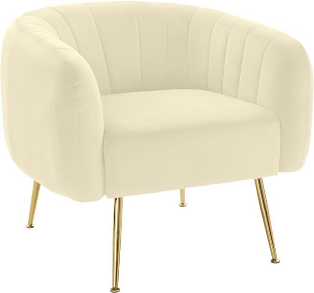 Leonique Sessel »Leie«, aus schönem weichen Velvet Bezug, mit goldfarbenen Metallbeinen, Sitzhöhe 44 cm-Sessel-Inspirationen