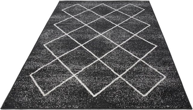 Teppich »Bolonia«, Andiamo, rechteckig, Höhe 6 mm, Rauten Design, leicht meliert, Wohnzimmer-Teppiche-Inspirationen
