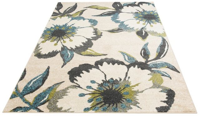 Teppich »Kalena«, Home affaire, rechteckig, Höhe 10 mm, mit Blumen-Design, Wohnzimmer-Teppiche-Inspirationen