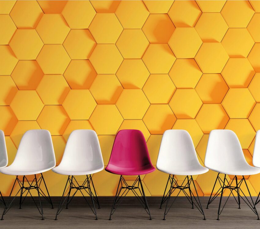 living walls Fototapete »Designwalls Honeycomb 2«, glatt, (5 St)-Tapeten-Ideen für dein Zuhause von Home Trends