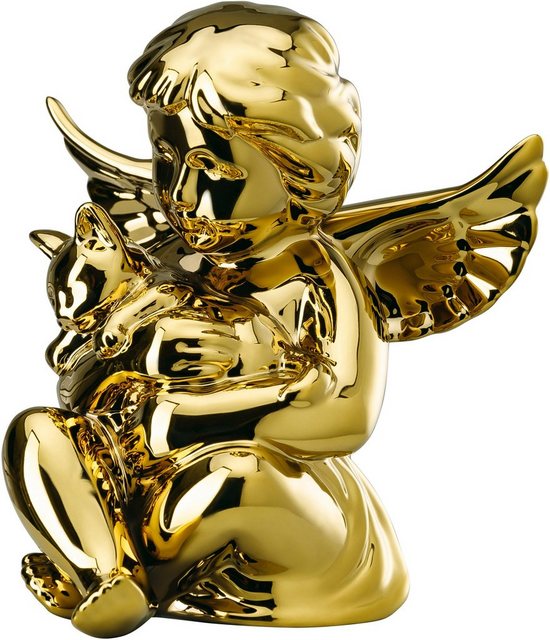 Rosenthal Engelfigur »Engel mit Katze« (1 Stück), Biskuitporzellan, goldfarben-Figuren-Inspirationen