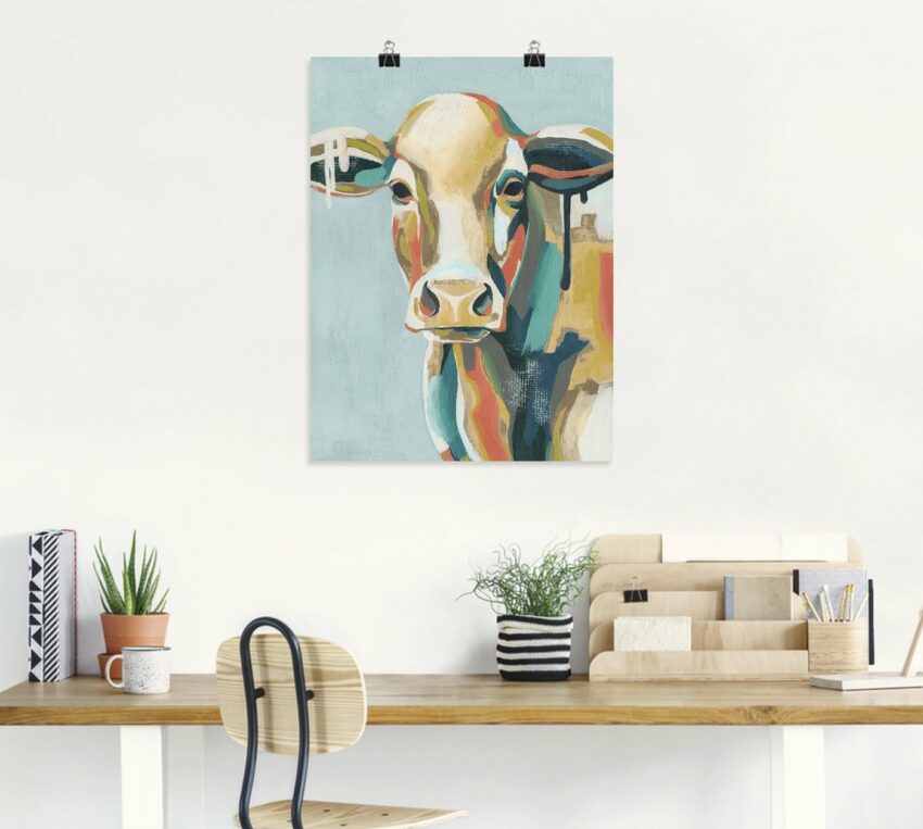 Artland Wandbild »Bunte Kühe I«, Haustiere (1 Stück), in vielen Größen & Produktarten - Alubild / Outdoorbild für den Außenbereich, Leinwandbild, Poster, Wandaufkleber / Wandtattoo auch für Badezimmer geeignet-Bilder-Ideen für dein Zuhause von Home Trends