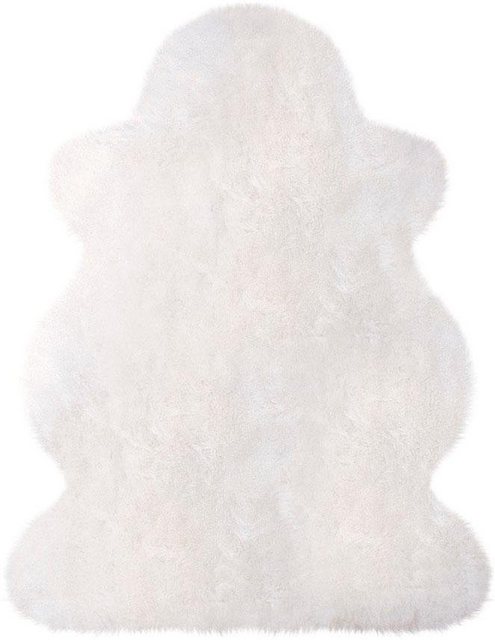 Fellteppich »Lammfell 100 weiß«, Heitmann Felle, fellförmig, Höhe 70 mm, echtes Austral. Lammfell, Wohnzimmer-Teppiche-Inspirationen