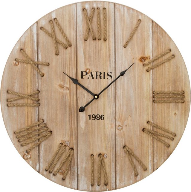 Home affaire Wanduhr »Wilbur« (XXL, rund, Ø 58 cm, aus Holz, römische Ziffern, dekorativ in Küche & Wohnzimmer)-Uhren-Inspirationen