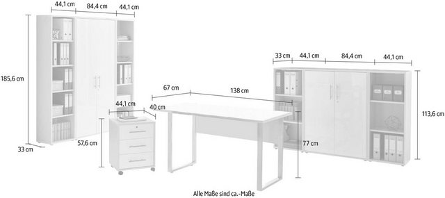 BMG Büro-Set »Tabor Mini Kombi 5«-Büromöbel-Sets-Inspirationen
